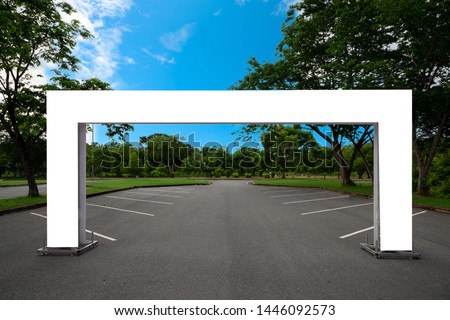 Blank Inflatable square Arch Tube or Event Entrance Gate in the park
