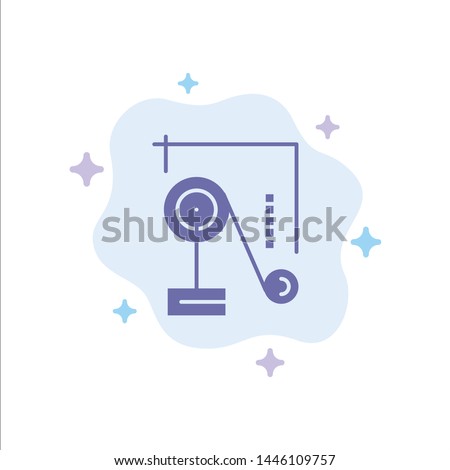 Experiment, Physics, Education, Experiment Physics Blue Icon on Abstract Cloud Background
