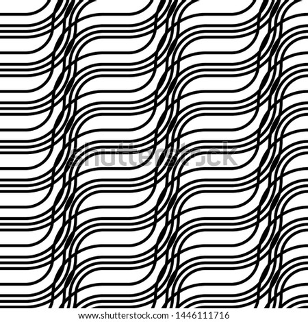 Design seamless monochrome grid pattern. Abstract interlaced background. Vector art