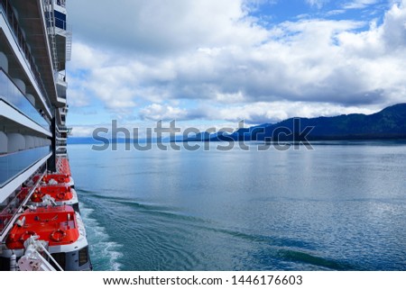 Beautiful view from cruise ship in Alaska, USA