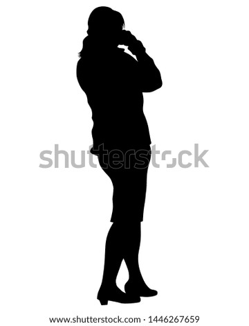 Young woman with smartphone on a white background