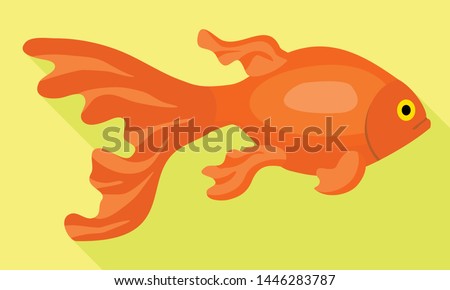 Goldfish icon. Flat illustration of goldfish vector icon for web design