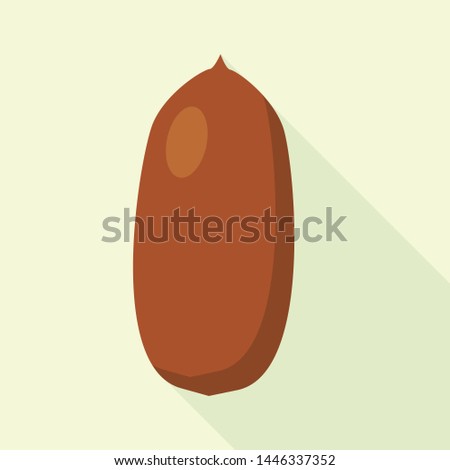 Fresh peanut icon. Flat illustration of fresh peanut vector icon for web design