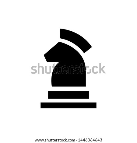 chess horse flat icon. Vector Symbol illustration.