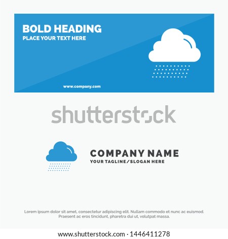 Cloud, Rain, Canada SOlid Icon Website Banner and Business Logo Template