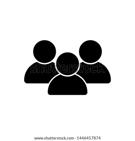 Talking people vector icon isolated on white background Royalty-Free Stock Photo #1446457874