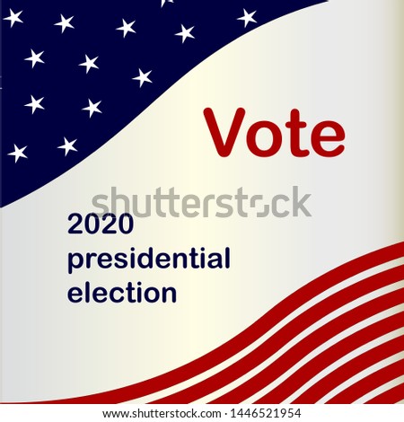 American flag background 2020 president election vote stock vector illustration for web, for print