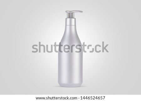 Cosmetic product for shampoo. Shampoo bottle with pump. Royalty-Free Stock Photo #1446524657