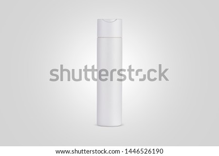 Cosmetic product for shampoo. White product package. Royalty-Free Stock Photo #1446526190
