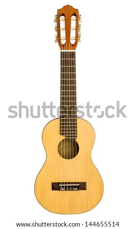 retro guitar isolated on white background,