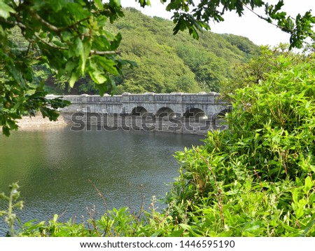 Burrator Reservoir in Dartmoor National Park, Devon, UK, reservoir supplies drinking water to the city of Plymouth