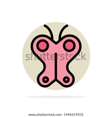 Animal, Butterfly, Easter, Nature Abstract Circle Background Flat color Icon