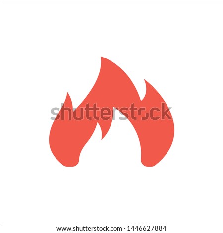 Fire, Heating, Fireplace, Spark  Flat Color Icon. Vector icon banner Template