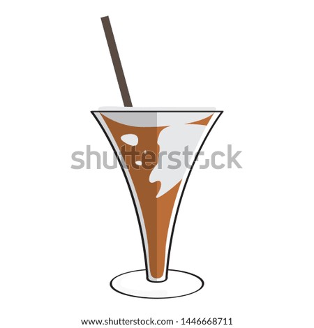 Isolated frappe icon over a white background - Vector