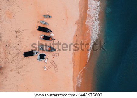 beach and boat on paradise