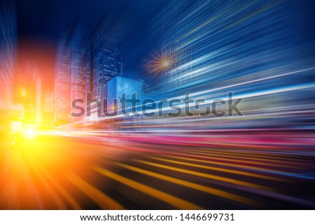 Abstract Motion Blur City for background