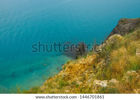 landscape mountains rocks and sea bay Fiolent  