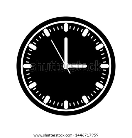 Clock Icon Vector Illustration isolated on white background