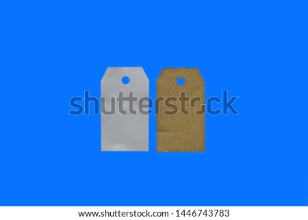 paper tag isolated background-clipping path.