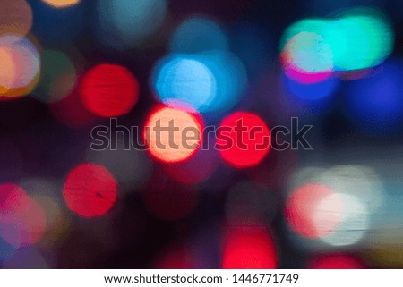 Colorful blurred abstract background from traffic jam on the road.