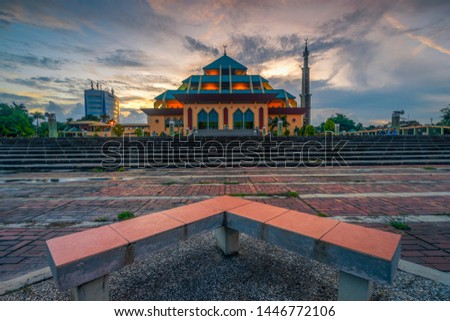grand mosque in the city, batam city sub-districts, batam island, indonesia