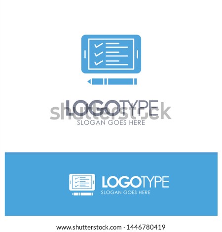 Phone, Cell, Pin, Shopping Blue Logo vector