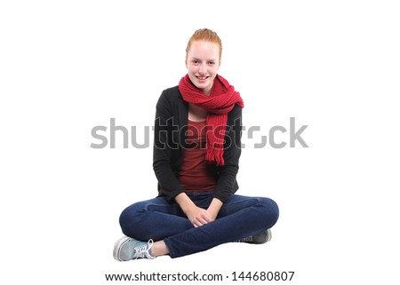 Ginger posing with a scarf