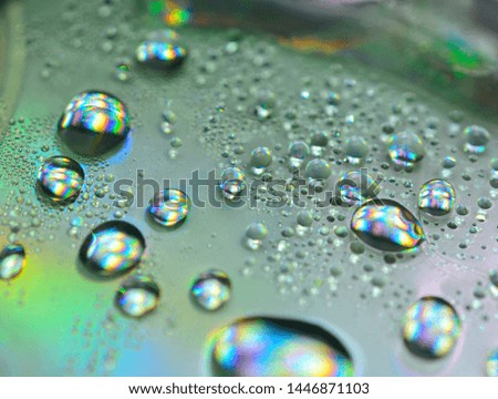 water vapor on a metallic shiny surface
