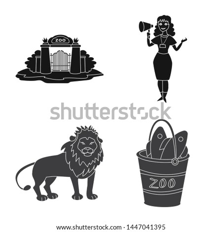 Vector design of fauna and entertainment symbol. Set of fauna and park stock vector illustration.