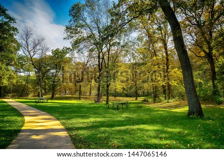 US MN path in the park Royalty-Free Stock Photo #1447065146
