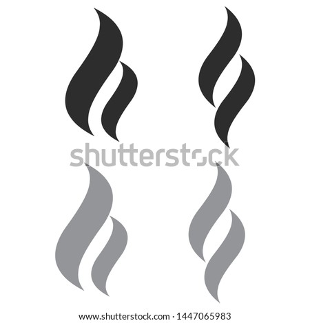 Smoke puff vector icon set. Smoke shape vector sign