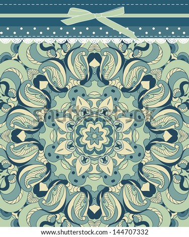 Beautiful lace pattern background vector eps 8