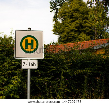 Traffic signs permitting, prohibiting and warning.
