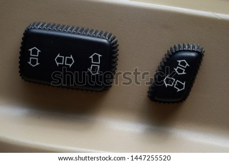 Set of the Electric car seat control buttons