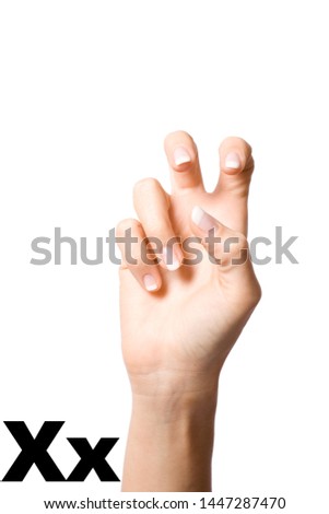 Letter X in sign language