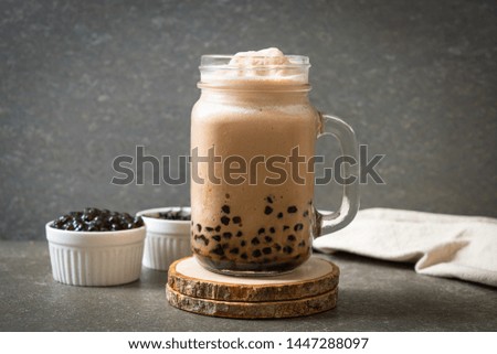 Taiwan milk tea with bubbles - popular Asian drink