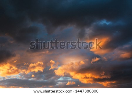 Сolorful stormy sky at sunset