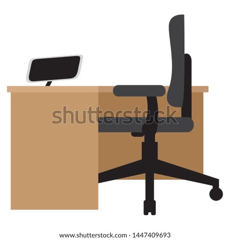 Isolated workstation image on a white background - Vector