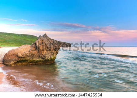 Crimea. Azov sea- nature landscape. Scenery background- vacation destinations