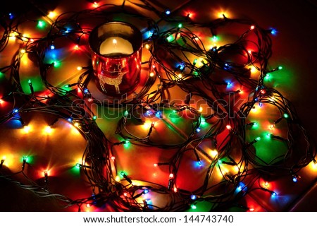 colored Christmas lights