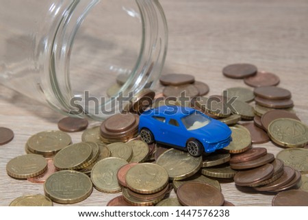 concept of savings and buying a car