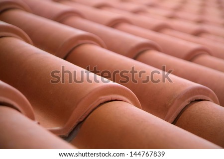 Close-up of roof tiles Royalty-Free Stock Photo #144767839