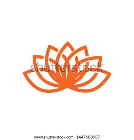 lotus flower logo vector icon design 