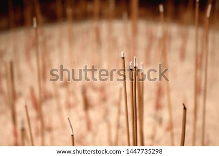 Close Up View of Incense Sticks Burned in the Incense Burner