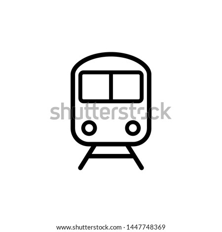train icon, illustration front view design template Royalty-Free Stock Photo #1447748369