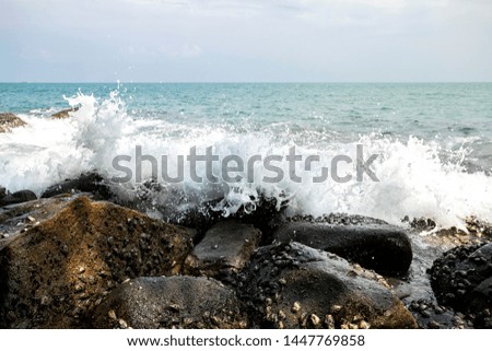 Sea waves during a storm in andaman