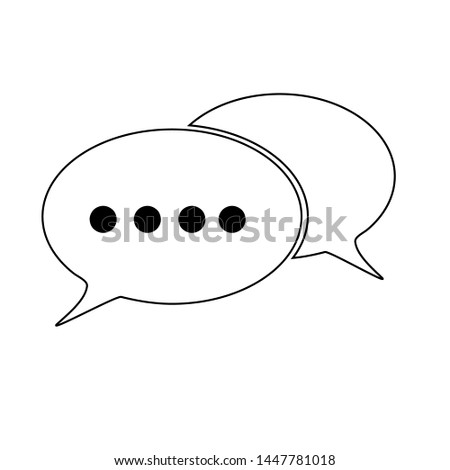 Speech Bubble Icon Vector. Chat sign. Speech bubbles symbol.  - Vector