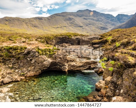 Hiking into Fairy Pools in Scotland, Isle of Skye