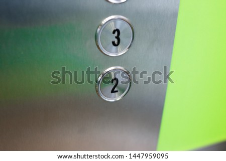 Number keypad button of the elevators for control the level of tower.