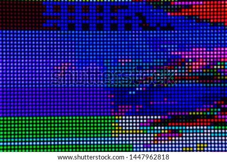 Glitch art cyberpunk background texture. Digital test screen. Aesthetic 80s-90s concept.